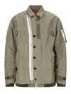 Sacai Shirt Style Casual Jacket In Green