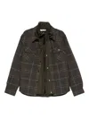 Sacai Check-print Layered Shirt In Brown