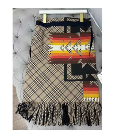 Sacai Checked Skirt In Multicolor