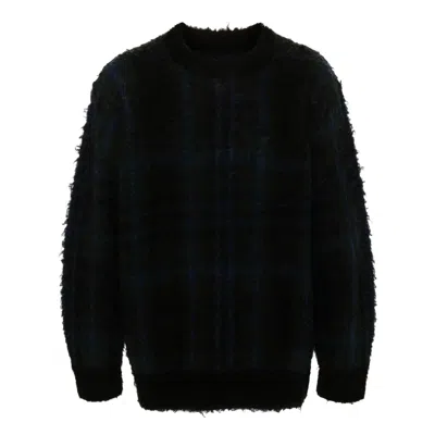 SACAI CHECK-PATTERN SWEATER