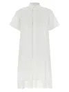 Sacai Pleated Hem Cotton Shirt Dress