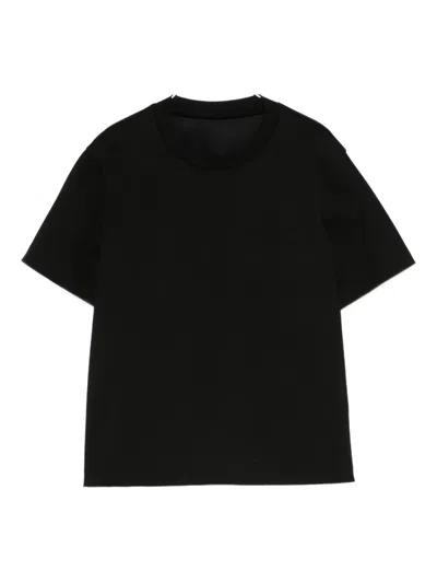 Sacai Chest-pocket Layered T-shirt In Black
