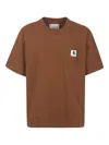 Sacai Chest-pocket T-shirt In Brown