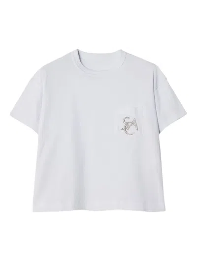 Sacai Chest-pocket T-shirt In White