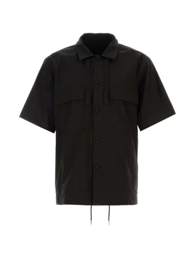 Sacai Chest Pockets Shirt In Black