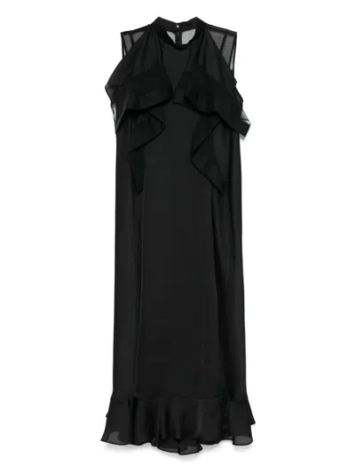SACAI CHIFFON MIDI DRESS