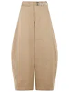 Sacai Belt-loop Ring-belt Trousers In Neutral