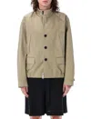 Sacai Bomber Jacket With Elasticated Hem And Front Pockets In Beige