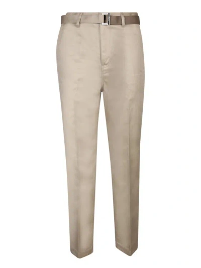 Sacai Trousers In Neutrals