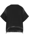 Sacai Classic Black Cotton T-shirts And Polos Collection In Black