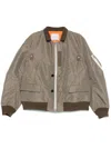 Sacai Classic-collar Bomber Jacket In Green