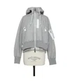 Sacai Sponge Sweat X Nylon Twill Hoodie In Gray