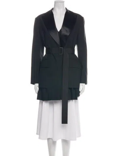 Pre-owned Sacai Coat In Black