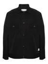 Sacai Pintuck-detailing Cotton Shirt In Black