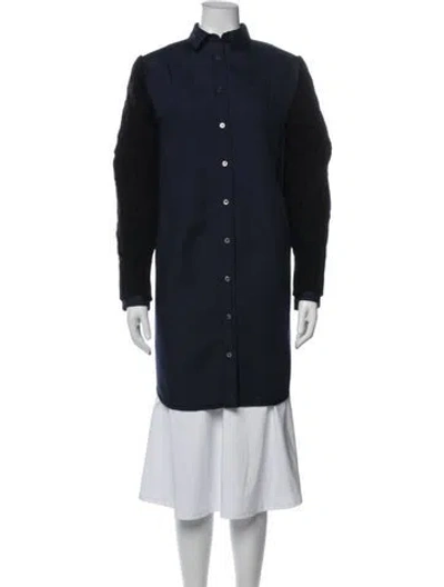 Pre-owned Sacai Coat In Blue