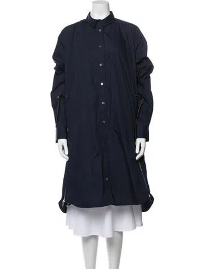Pre-owned Sacai Coat In Blue