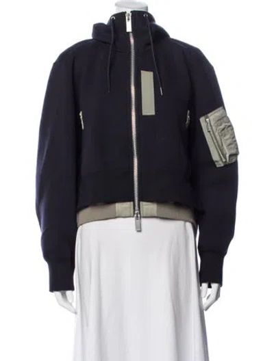 Pre-owned Sacai Coat In Blue