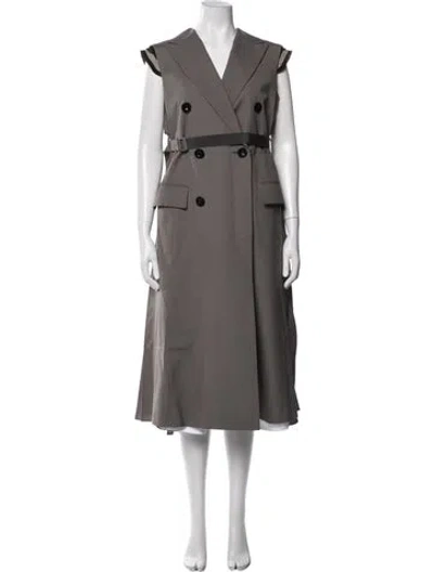 Pre-owned Sacai Coat In Grey