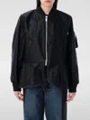 Sacai Polyester Nylon Blend Coat In Black
