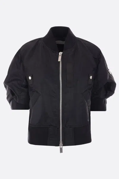 Sacai Coats In Black