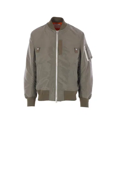 Sacai Coats In Gray