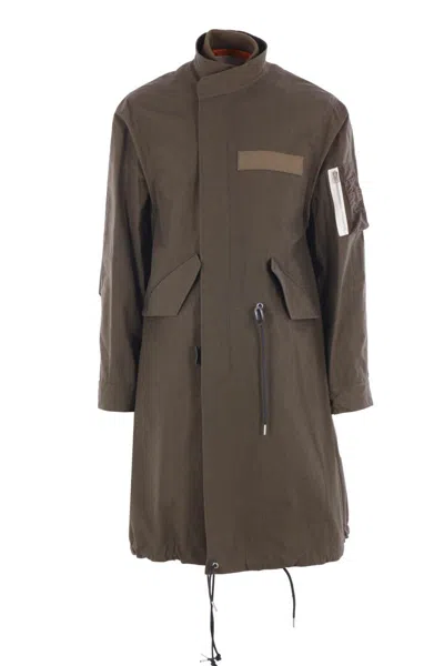 Sacai Cotton-blend Ripstop Jacket In Green