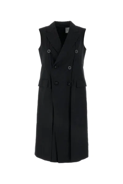Sacai Suiting Long Vest In Black