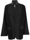 Sacai Suiting X Knit Jacket In Black