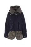 Sacai Coats In Black