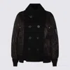 Sacai Wool Insert Bomber Jacket In Black