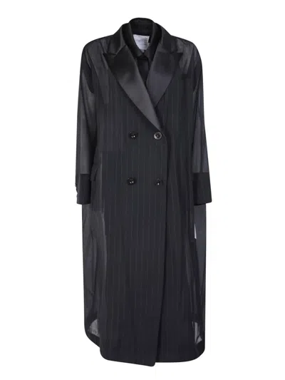 Sacai Blue Pin-stripe Coat