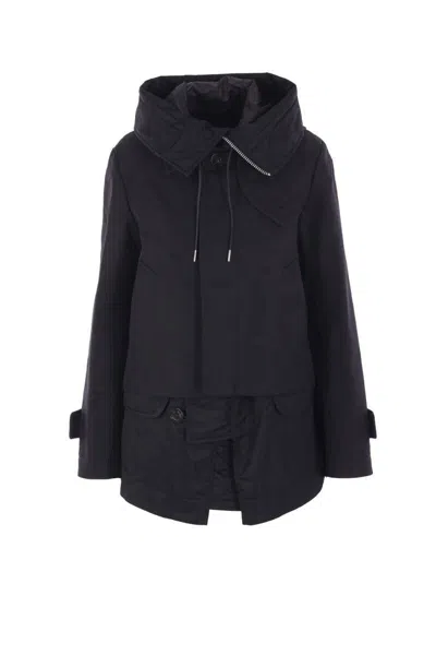 Sacai Coats In Blue
