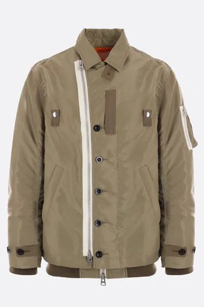 Sacai Coats In Brown