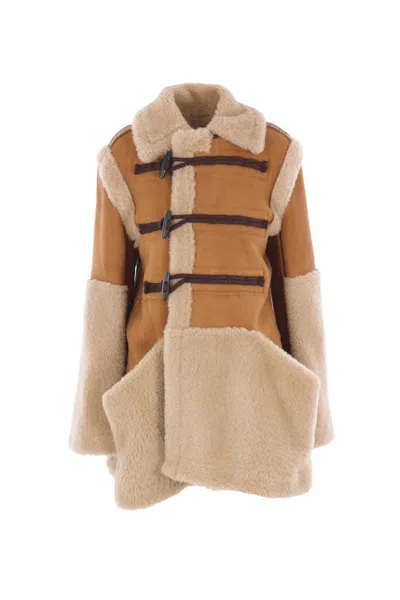 Sacai Coats In Brown