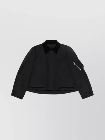 Sacai Women's Nylon Zipped Jacket In Black