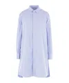 Sacai Striped Shirt Dress In Blue