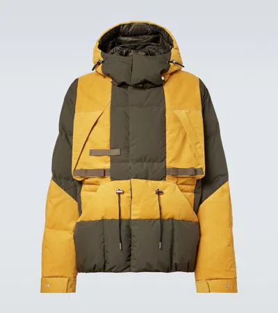 Sacai Colorblock Down Jacket In Multi