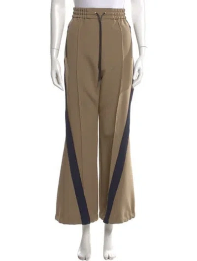 Pre-owned Sacai Colorblock Pattern Wide Leg Pants In Neutral