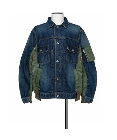 SACAI PATCHWORK DENIM JACKET