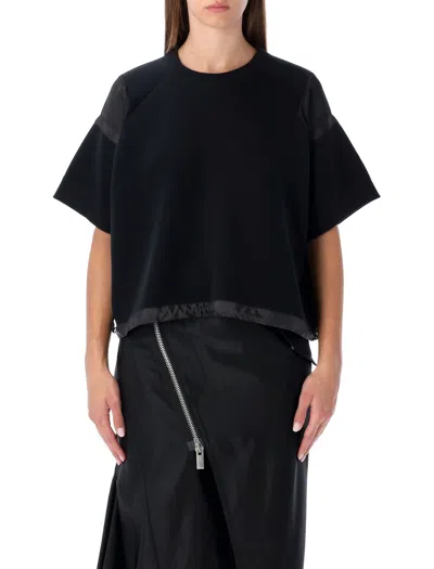 Sacai Contemporary Oversized T-shirt - Size 2 In Black
