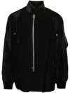 Sacai Contrast-panel Jacket In Black