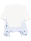 Sacai Contrast-panel Top In White