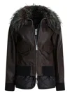 Sacai Convertible Leather Jacket Jackets And Coats Brown In Brown