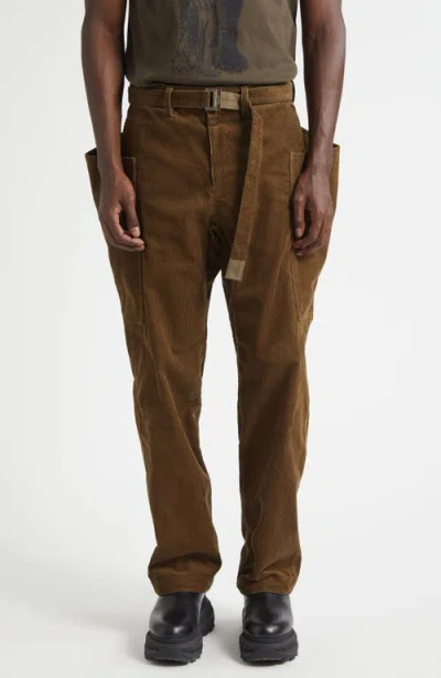 SACAI SACAI CORDUROY BELTED PANTS