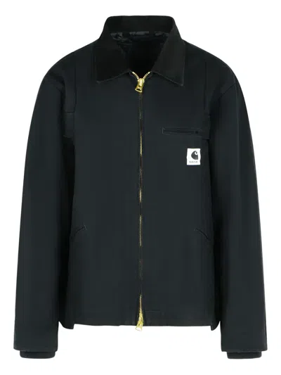 SACAI CORDUROY-COLLAR JACKET