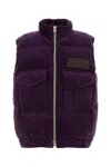 Sacai Purple Corduroy Down Jacket In Purple