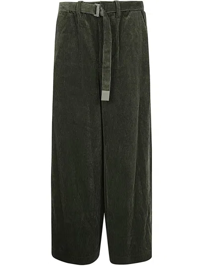 Sacai Corduroy Pants In Green
