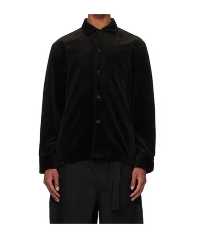 Sacai Corduroy Shirt In Black