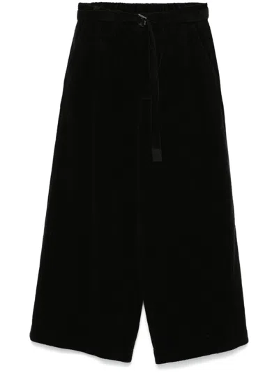Sacai Corduroy Trousers In Black