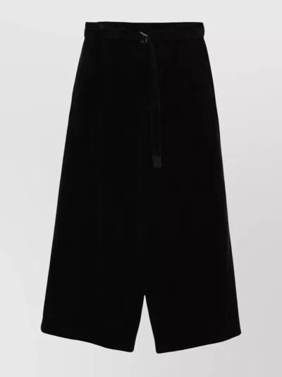 SACAI CORDUROY WIDE-LEG PANTS ELASTIC WAISTBAND